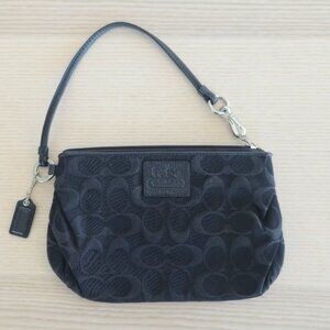 Coach Black Large Wristlet